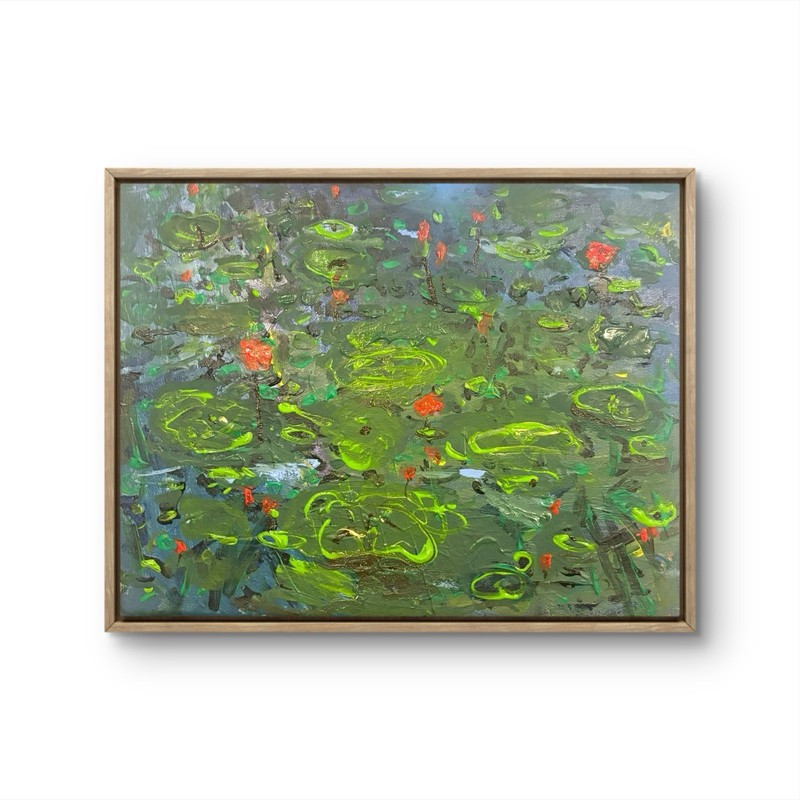 Original Art Signed Canvas Signed Landscape Colors Blue Brown Cream gallery