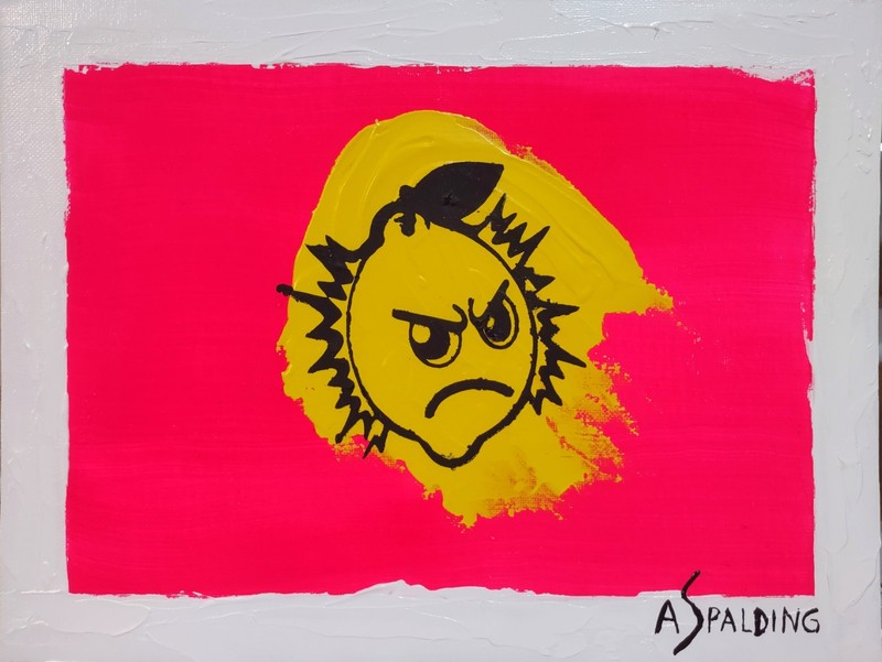 Alex Spalding Sour Guy Signed Original Pop Art Painting, Illustration Board 2026