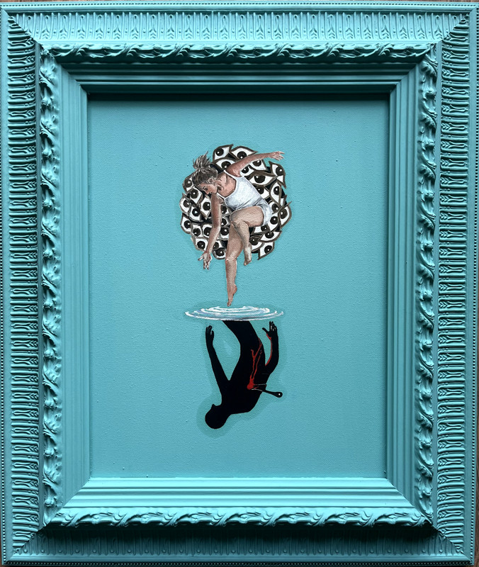 Original Oil Painting, 17x20inches, Old Self, Abstract, Figurative, Surrealism.