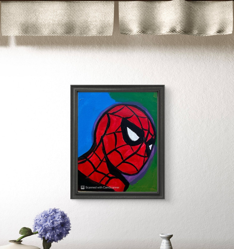 Messa Art: Spider-Man 8x10 Abstract Impressionism Original Artwork on Canvas gallery