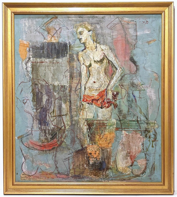 PIETRO LAZZARI 20th c Italian American Modernist ABSTRACT EXPRESSIONIST PAINTING