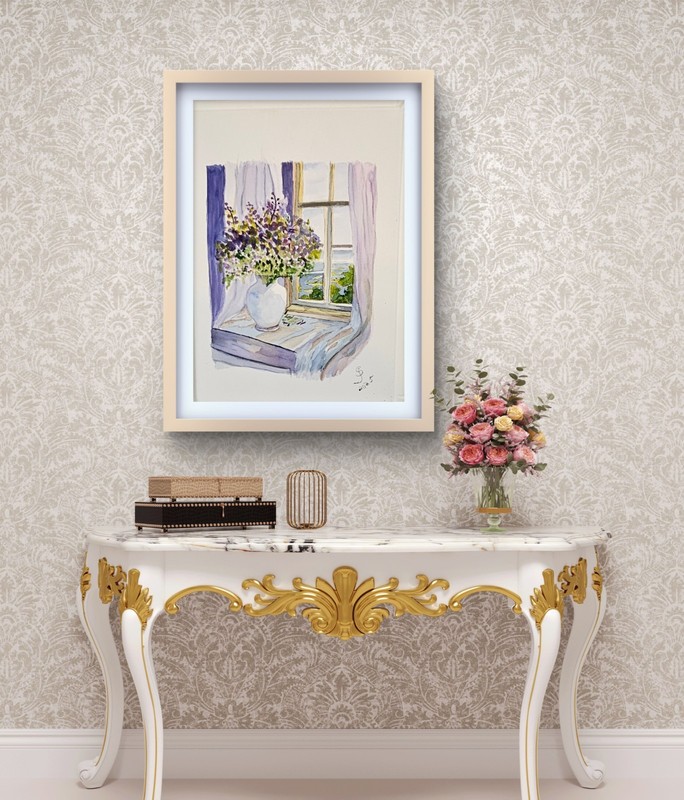 Watercolor Window View home decor. Expression Created Just for You gallery