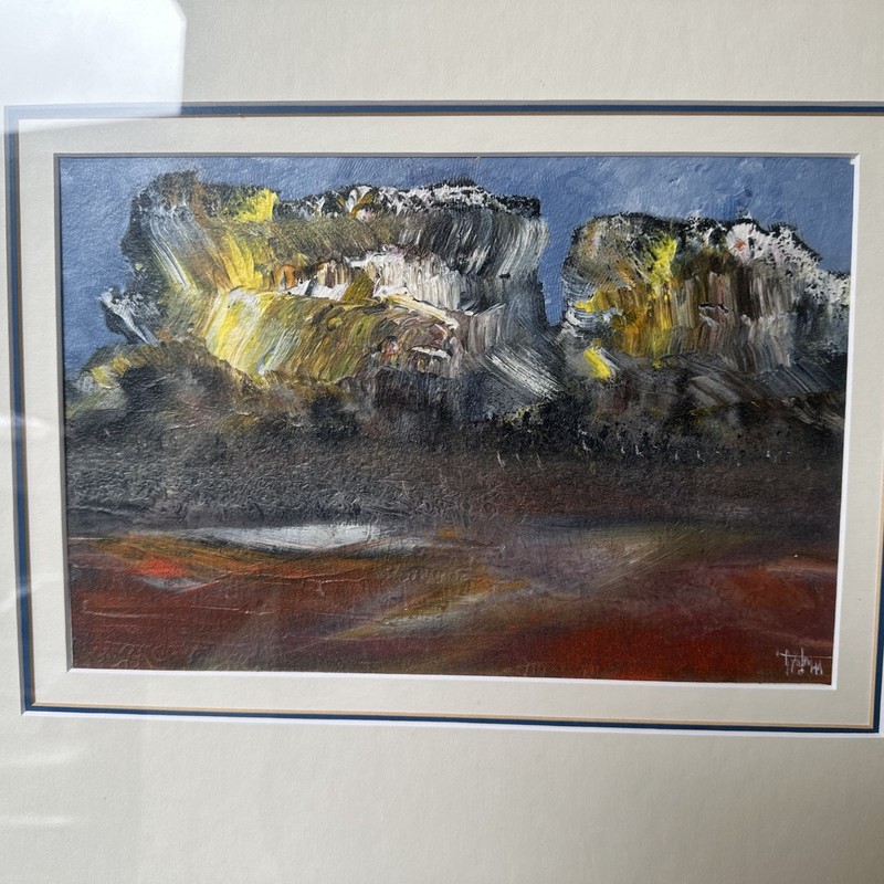 Thomas (Tom) Gleghorn b. 1925 Oil Painting Arltunga Mine South Australia c1980 gallery
