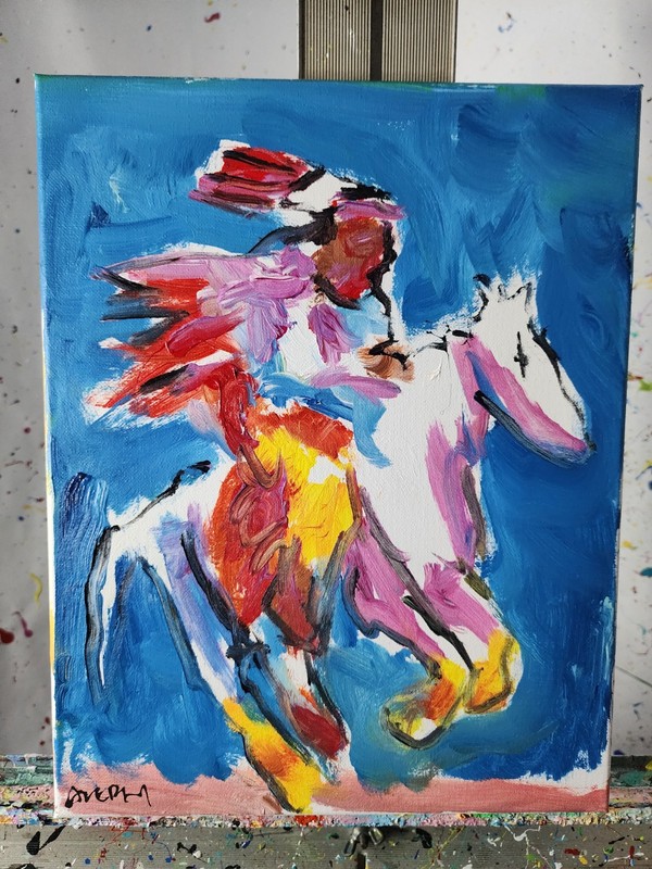 Aleph Original Art Native American 14x11 Abstract Expressionist Painting Canvas gallery