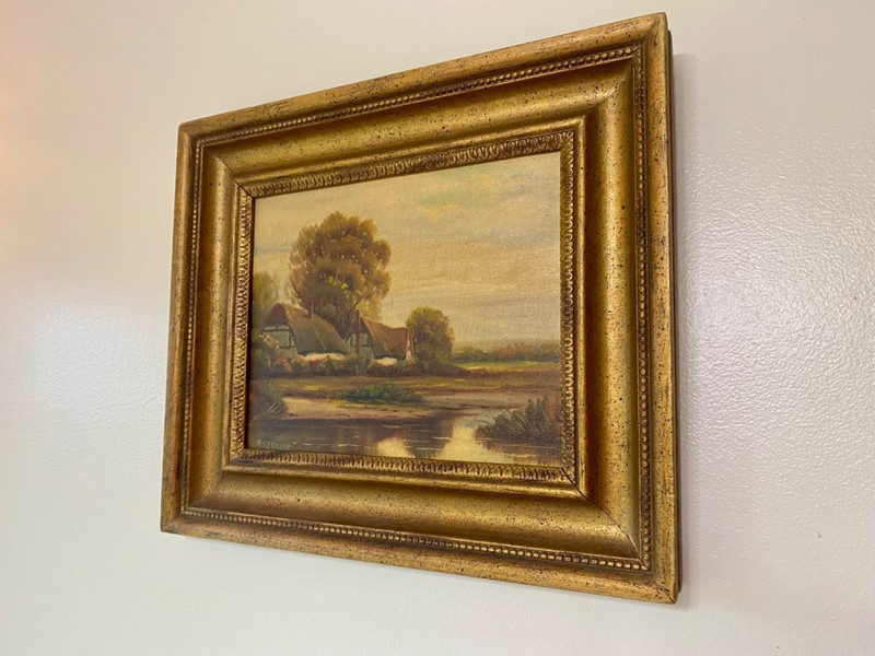 Antique AUGUSTUS SPENCER (1860-1924) Signed Original Landscape Oil Painting gallery
