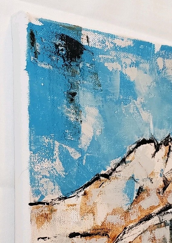 No.677 Original Abstract Minimal Landscape Painting By K.A.Davis gallery