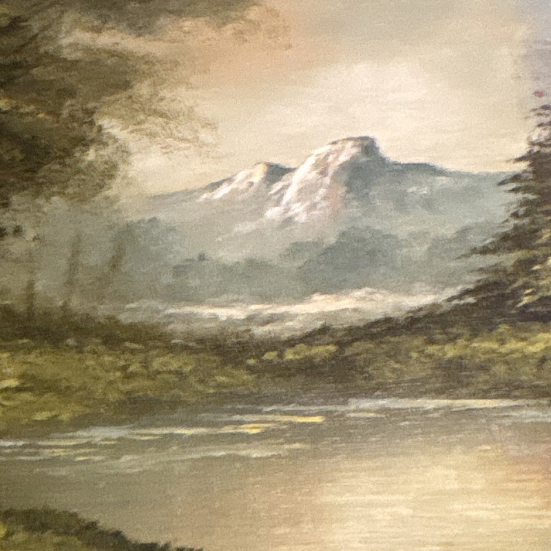 1970’s to 1980’s Original hand signed 8 x 10 stretched oil painting gallery