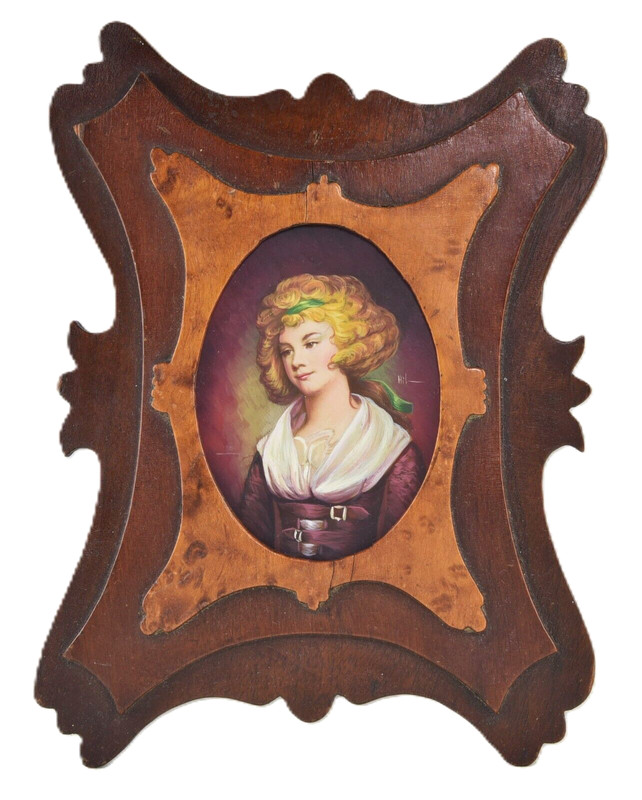 ORIGINAL Miniature Portrait Of ‘The Parson’s Daughter’ By Italian Artist HiL
