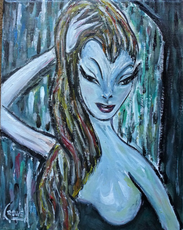 CLAUDINE DESEGLISE oil painting 8×10 canvas New original signed art by Crowell