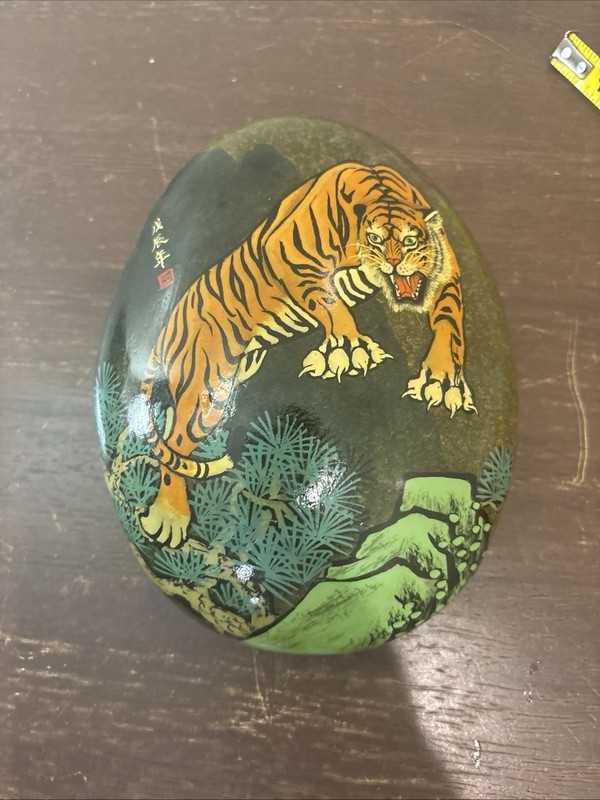 Hand Painted “Tiger” Acrylic On a Rock! Approx 5”x7”x2”