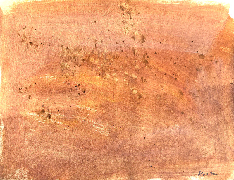 Color Field Abstract Watercolor Painting-1960s/70s-Adolf Konrad-Listed N.J. gallery
