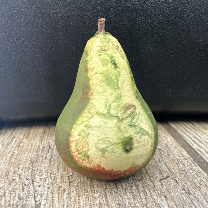 Resin Pear Decor With Painting Crafting Or Decor Small 1-7/8″ Tall -1/4″ Wide