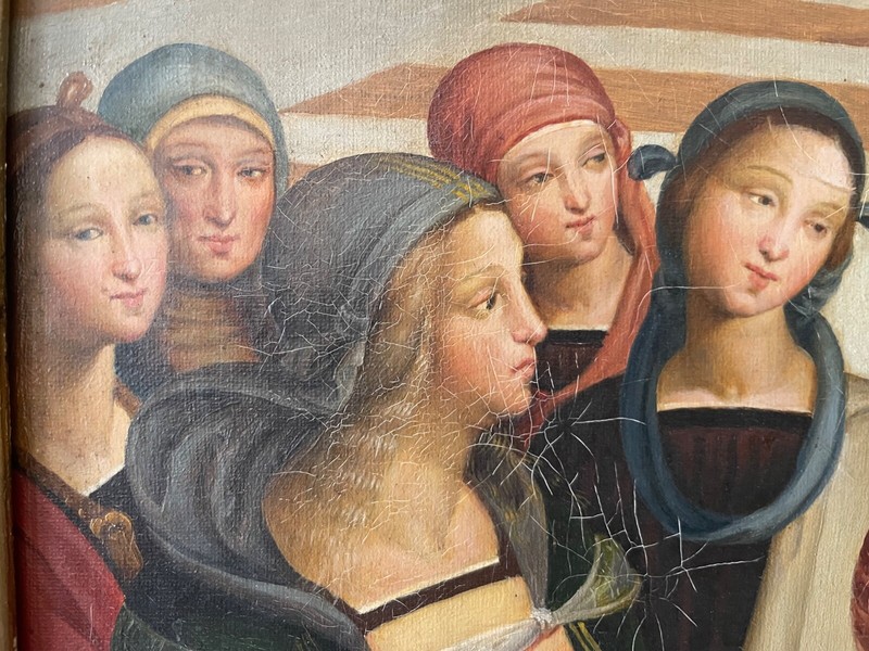After Raphael, Marriage of the Virgin, large and magnificent 18th century oil gallery