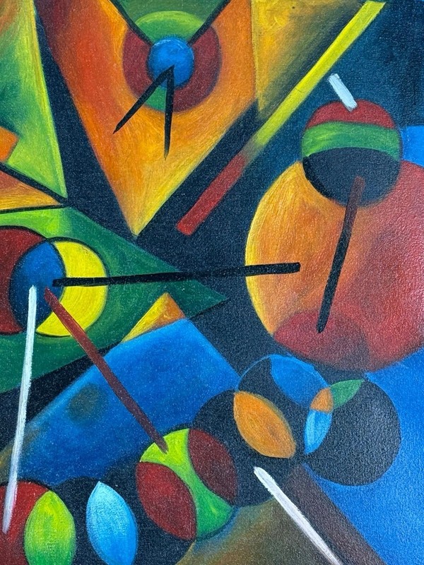 Wassily Kandinsky (Handmade) Oil On Canvas Painting signed and stamped gallery