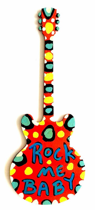 GUITAR CUT-OUT – ROCK ME BABY – BY BEBO #4020