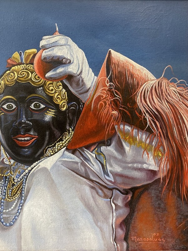 🔥 Important FLORIDA Latino Modern Voodoo Portrait Oil Painting, Olga MANOSALVAS gallery