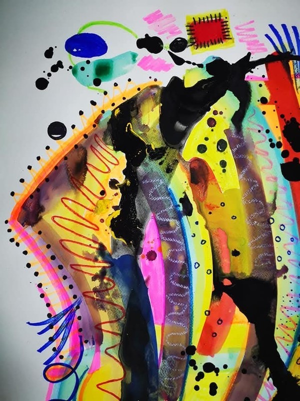 Abstract painting original Artwork 58cm x 68cm gallery