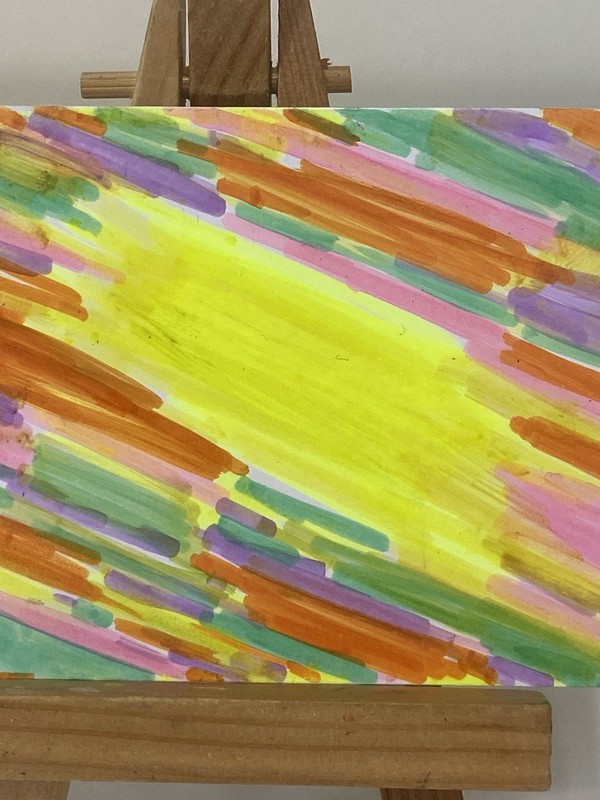 Unclarified object. Original Abstract ACEO Art Card