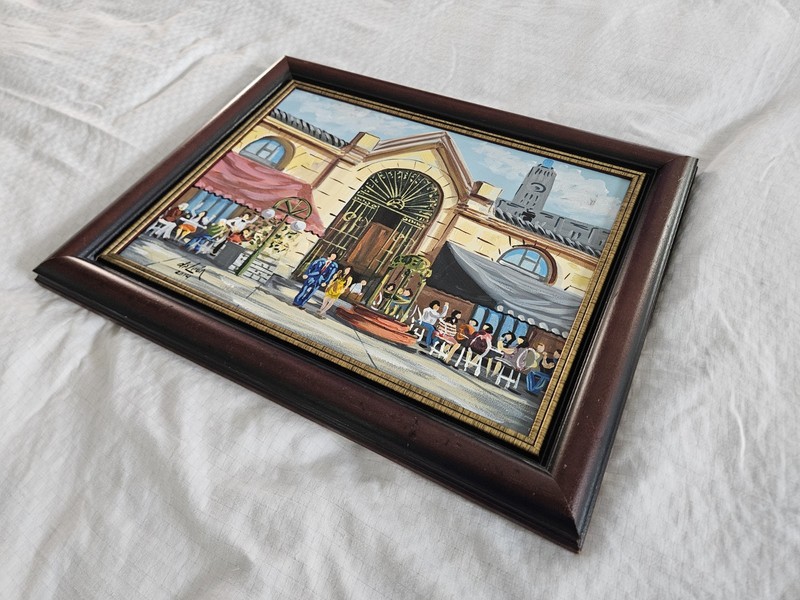 🌟 Original Oil Painting – Mercado del Puerto, Montevideo by Marcelo De León 🎨 gallery