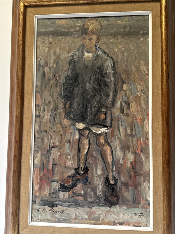 LUCIEN PHILIPPE MORETTI PAINTING MID CENTURY MODERNISM PORTRAIT IMPRESSIONIST gallery