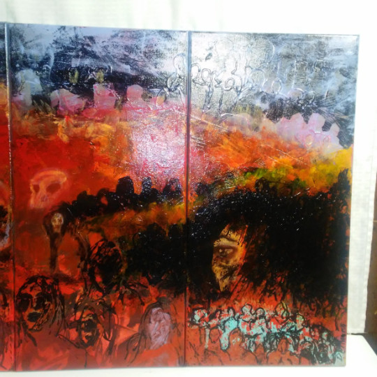 Escaping Hell Canvas Painting by DelMarq gallery