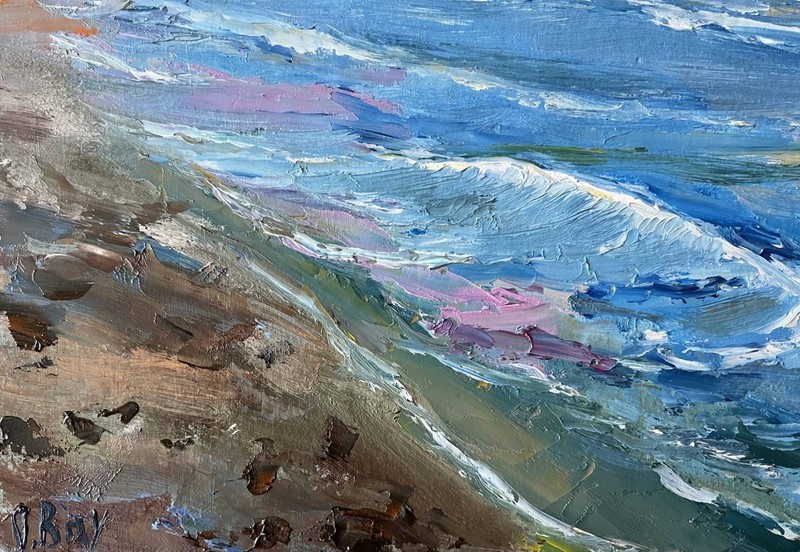 La Jolla Cove Painting San Diego Beach Original Oil Painting 10x14" signed gallery