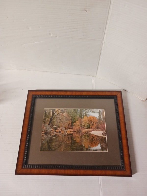 Framed Fall on the Merced River – 32628 By Robb Hirsh