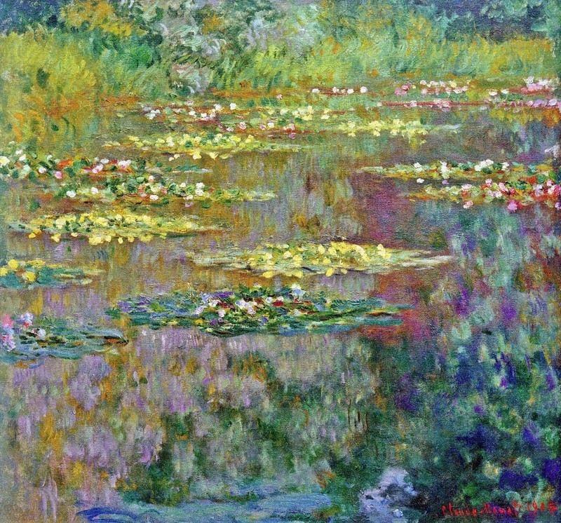 Water Lilies Claude Monet Hand Painted Oil Painting Art Repro Canvas Wall Decor