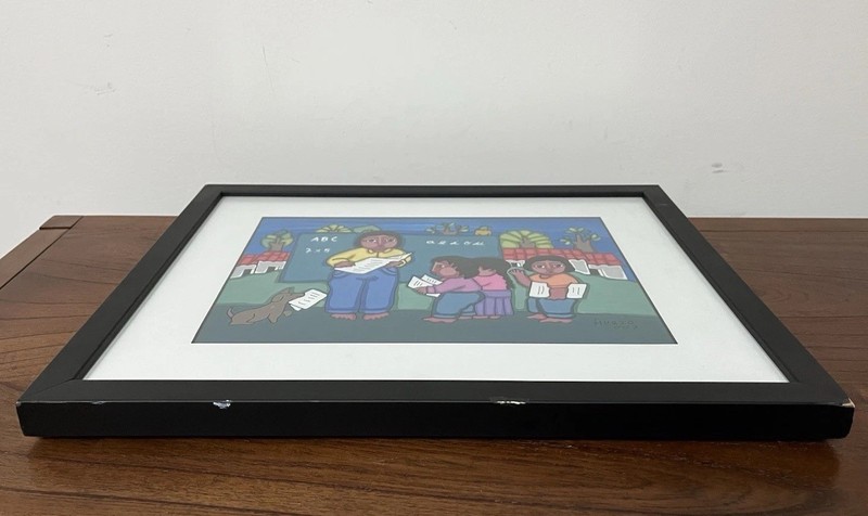 Signed Original Painting by El Salvador Artist FRANCISCA HUEZO Framed Teacher gallery