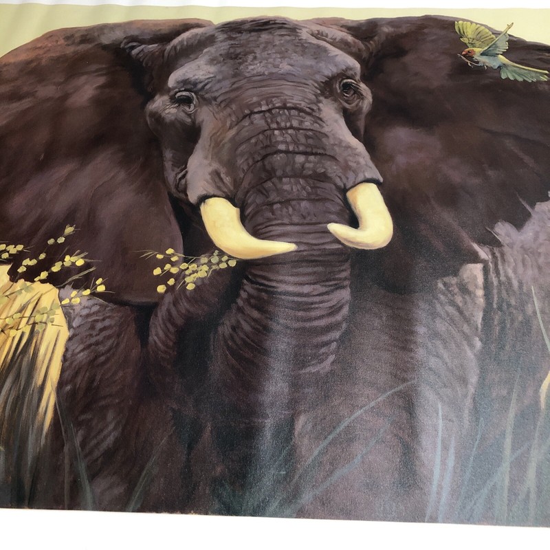 International Galleries Giclee Print Canvas Elephant Painting C. Cherry 29X39” gallery