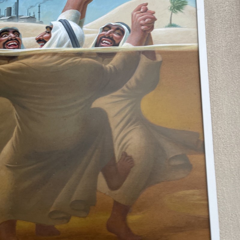 MIDDLE EASTERN PAINTING INDUSTRIAL GAS FACTORY PLANT OIL ILLUSTRATION EXHIBITED gallery