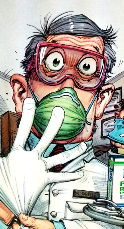 Original color print of illustration by Bill Mayer for Dental advertisement. gallery