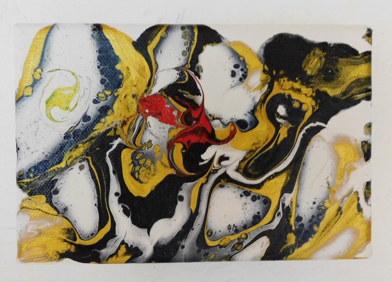 Abstract Pour Painting Original Art by Rain Crow