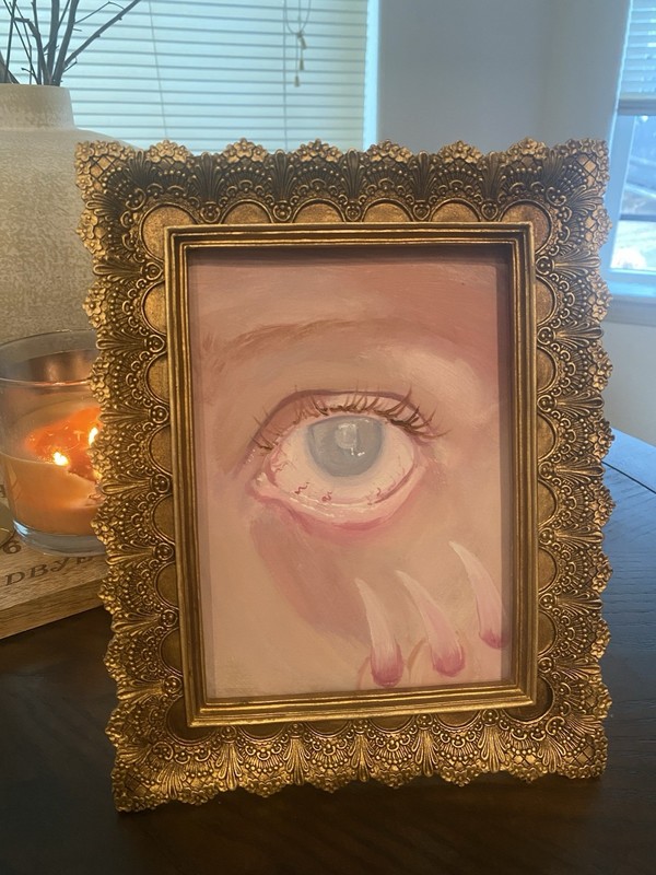 Gothic Romance Oil Painting- Vampire Aesthetic, Victorian Gothic Decor, Original gallery