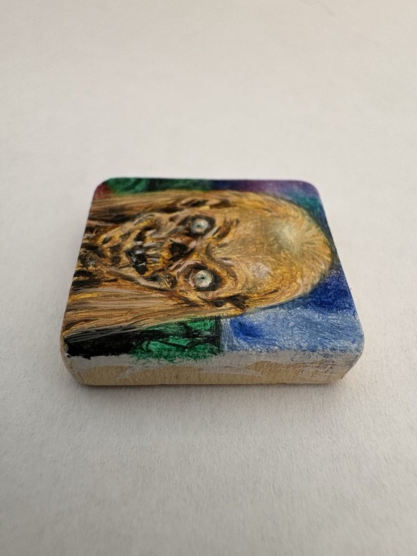 Tales From The Crypt Keeper Miniature Oil Painting Original Scrabble Tile gallery