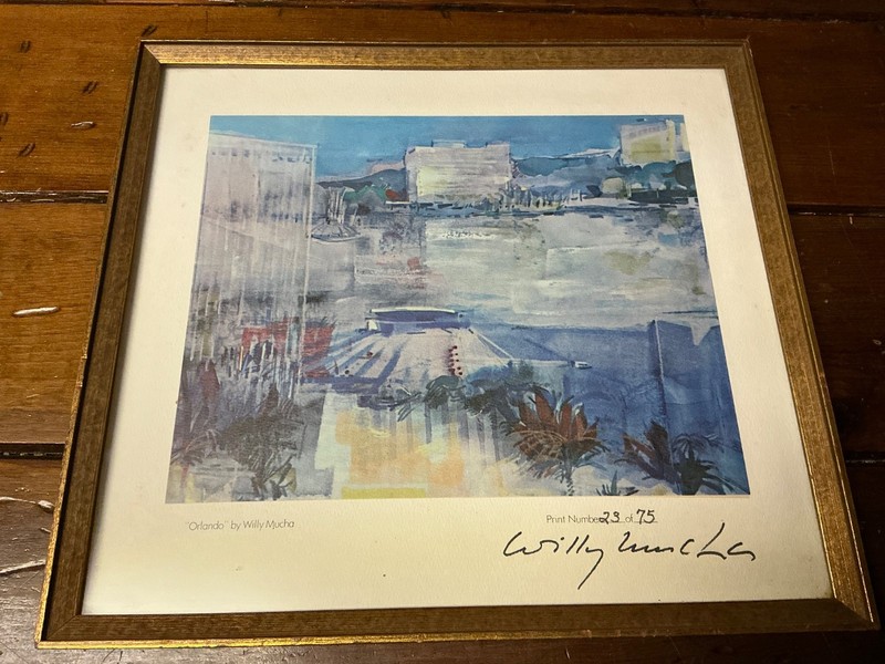 ** SIGNED ** Willy Mucha (French 1905-1995) «Orlando» Framed Abstract #23/75