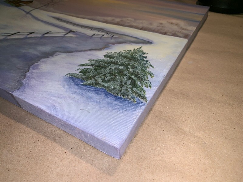 Kathi Dale, “Snow Over the Countryside,” Original Signed Acrylic 20x16” W/DOA gallery