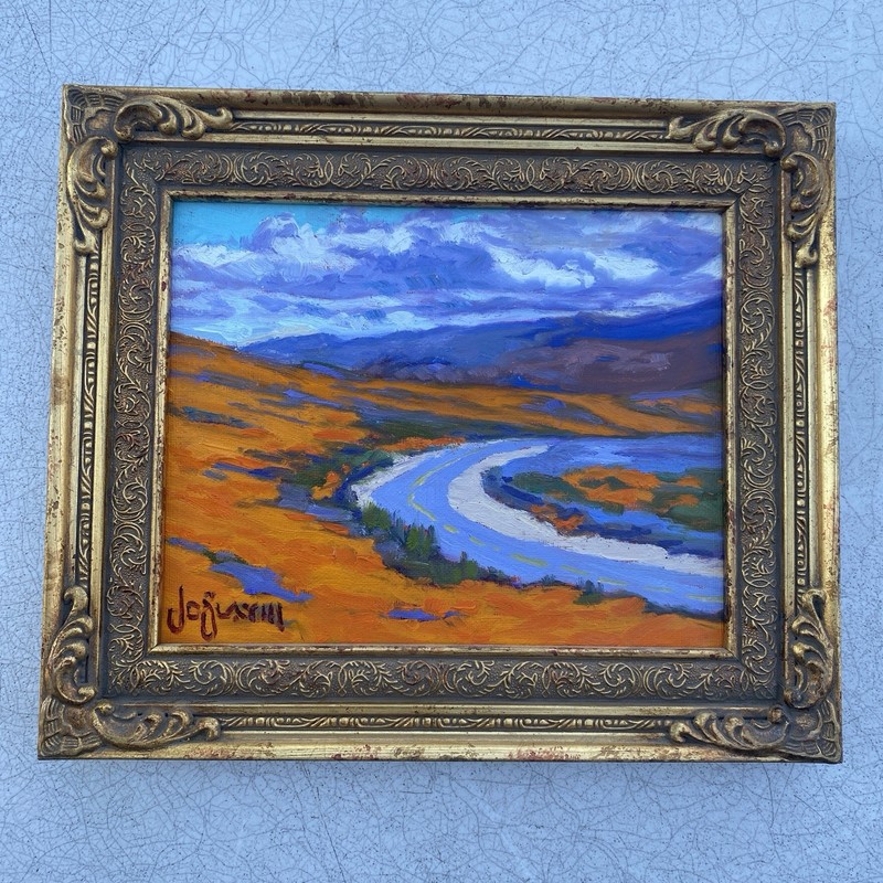 «Poppy Fields Antelope Valley» Original Oil Painting By James Dudley Slay III