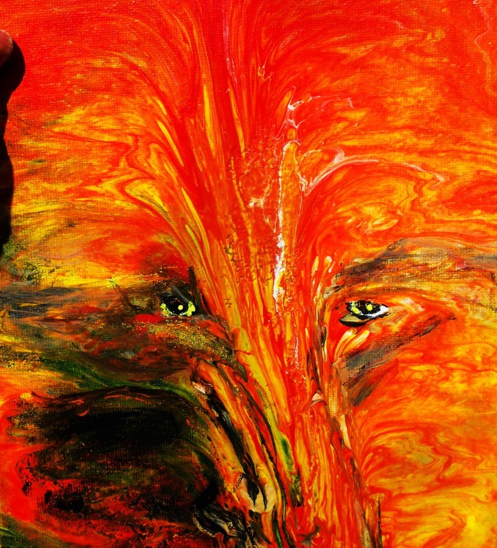 Dragon Protector 16x20 Acrylic by Cherokee artist GG Youngdeer gallery