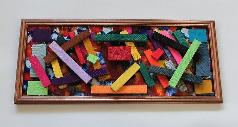 “3D Abstract Acrylic on Wood on Glass” Wall Art, #22