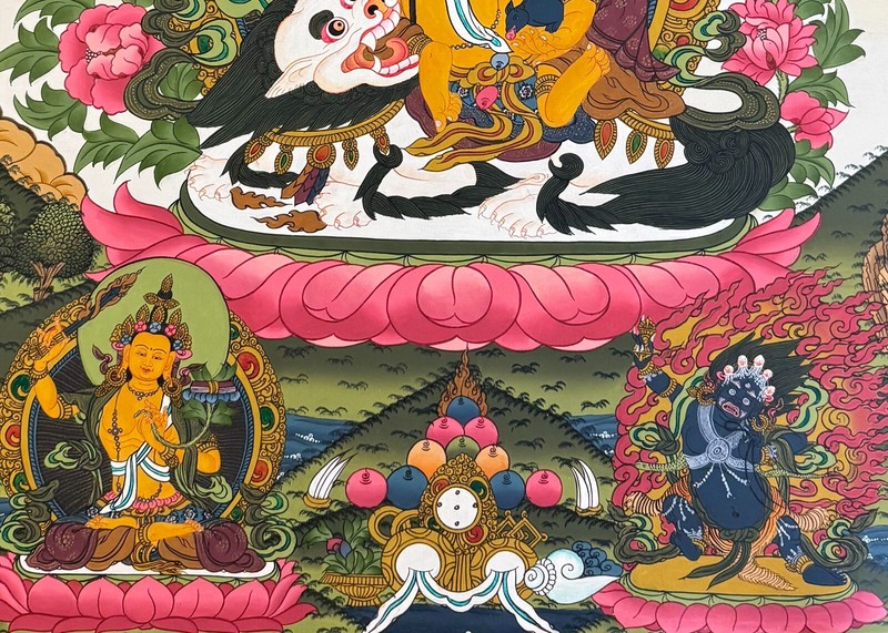 Master Quality 24k Vaisravana , Yellow Dzambala Thangka, Kubera Thanka Art gallery