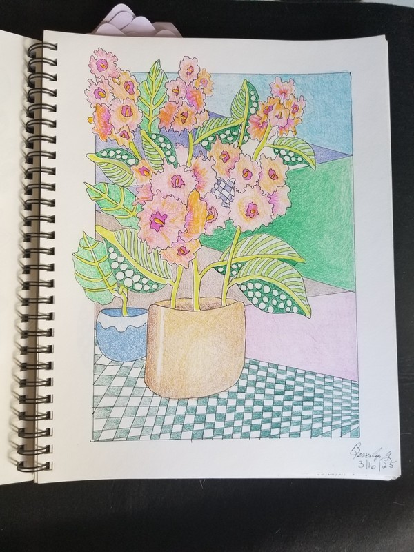 ORIGINAL OOAK COLOR PENCIL PAINTING STILL LIFE PAGES FROM MY SKETCHBOOKS