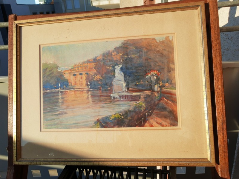 STUTTGART STATE OPERA CORNER LAKE ATT. Konrad Raum * 1911 Castle Garden State Theatre gallery