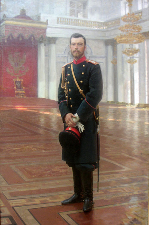 Oil painting REPIN ILIYA EFIMOVICH – Male portrait Nicolas II of Russia canvas