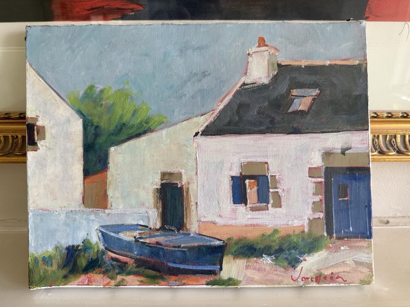 Joaquin Torrents Llado 1988 Paris Oil on Canvas Original Landscape Painting