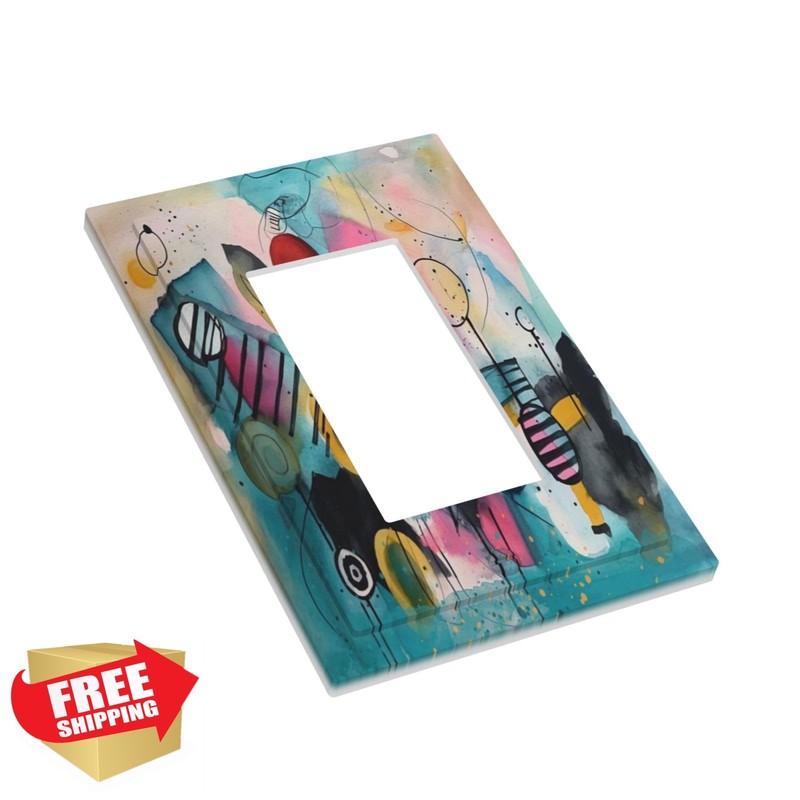 Thsanju Abstract Watercolor Boho Single Rocker gallery