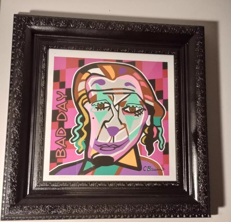 CBaum , «Joaquin Phoenix» Rare Limited Edition Giclee Print #1/100, Framed 21×21