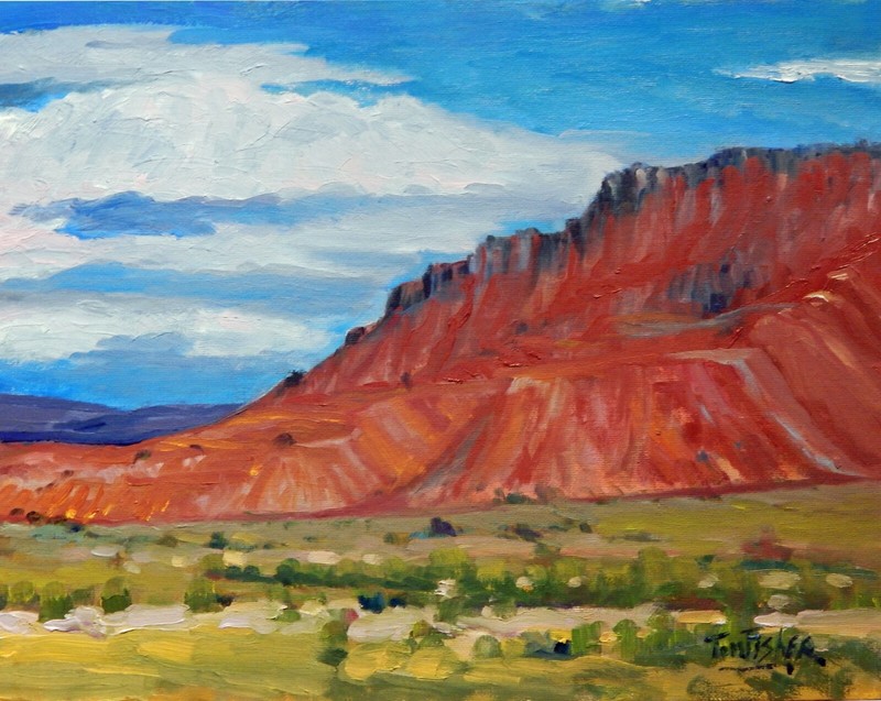 Southwest mountain desert prarie Impressionism Landscape Original Oil Painting