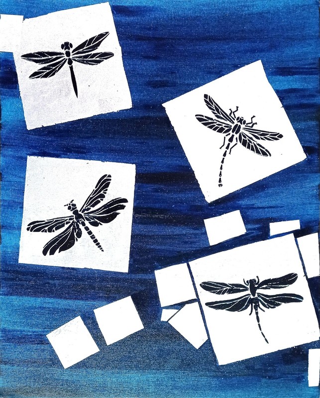 Dragonflies Painting Original Oil Artwork 16×20″ Dragonfly Decor Original Art
