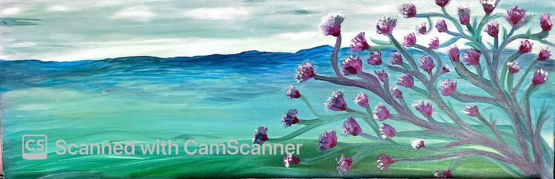 BLESSED#291 Vibrant Oregon Magnolia Tree 12x30 Original Oil Painting Rosa’s Tree gallery